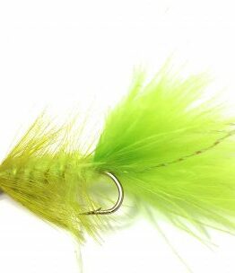 BH Wooly Bugger Chartruis Fishing Fly